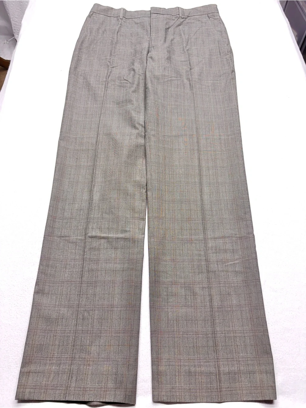 Banana Republic Dress Pants Modern Fit Men’s 34×34 Gray Glen Plaid Cotton